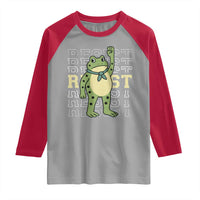 Resist Raised Fist Frog Raglan Shirt Portland Protest Freedom Fighter - Wonder Print Shop