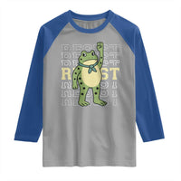 Resist Raised Fist Frog Raglan Shirt Portland Protest Freedom Fighter - Wonder Print Shop