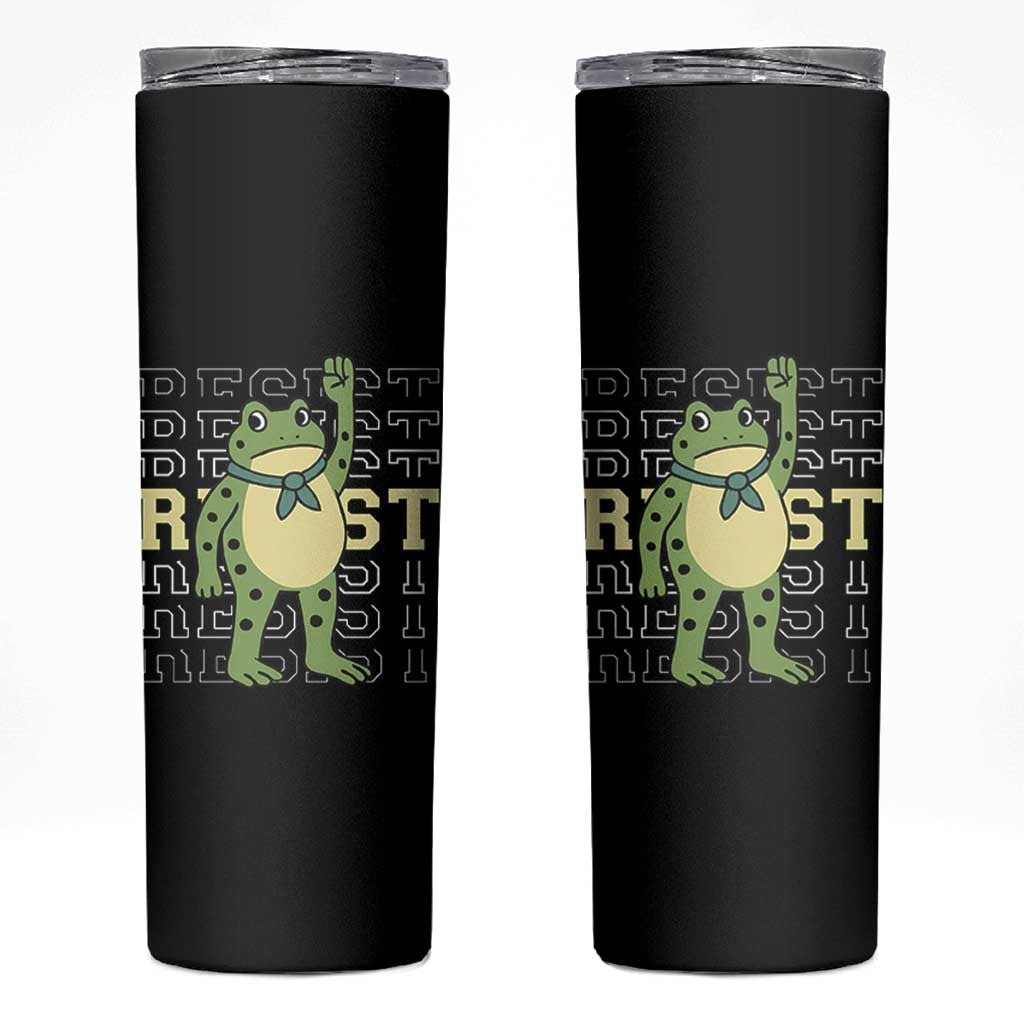 Resist Raised Fist Frog Skinny Tumbler Portland Protest Freedom Fighter - Wonder Print Shop