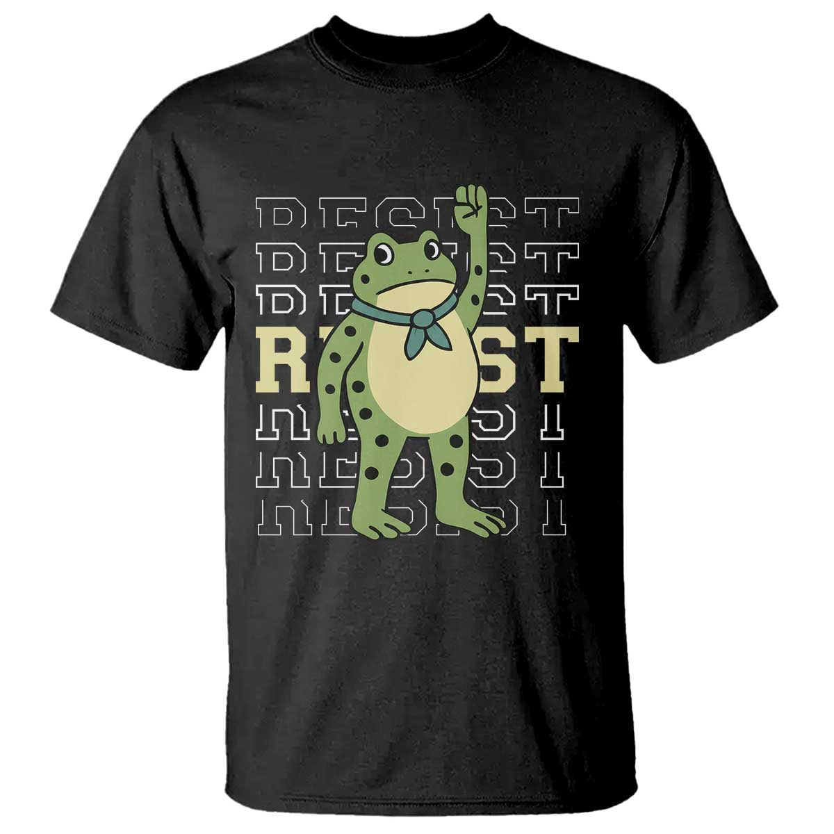 Resist Raised Fist Frog T Shirt Portland Protest Freedom Fighter - Wonder Print Shop