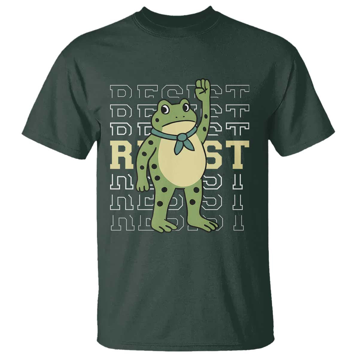 Resist Raised Fist Frog T Shirt Portland Protest Freedom Fighter - Wonder Print Shop