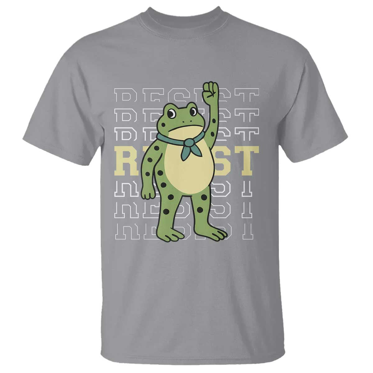 Resist Raised Fist Frog T Shirt Portland Protest Freedom Fighter - Wonder Print Shop