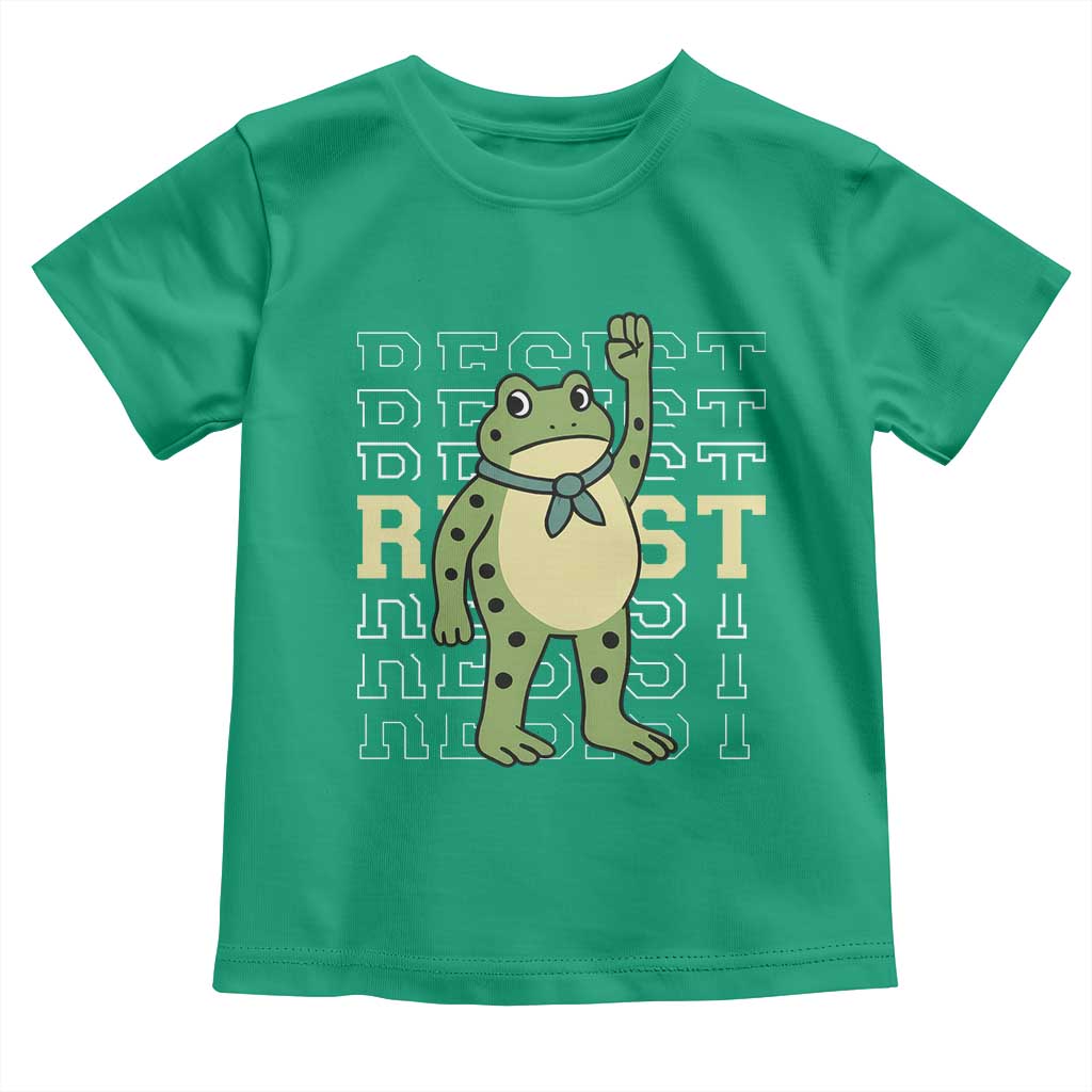 Resist Raised Fist Frog Toddler T Shirt Portland Protest Freedom Fighter - Wonder Print Shop