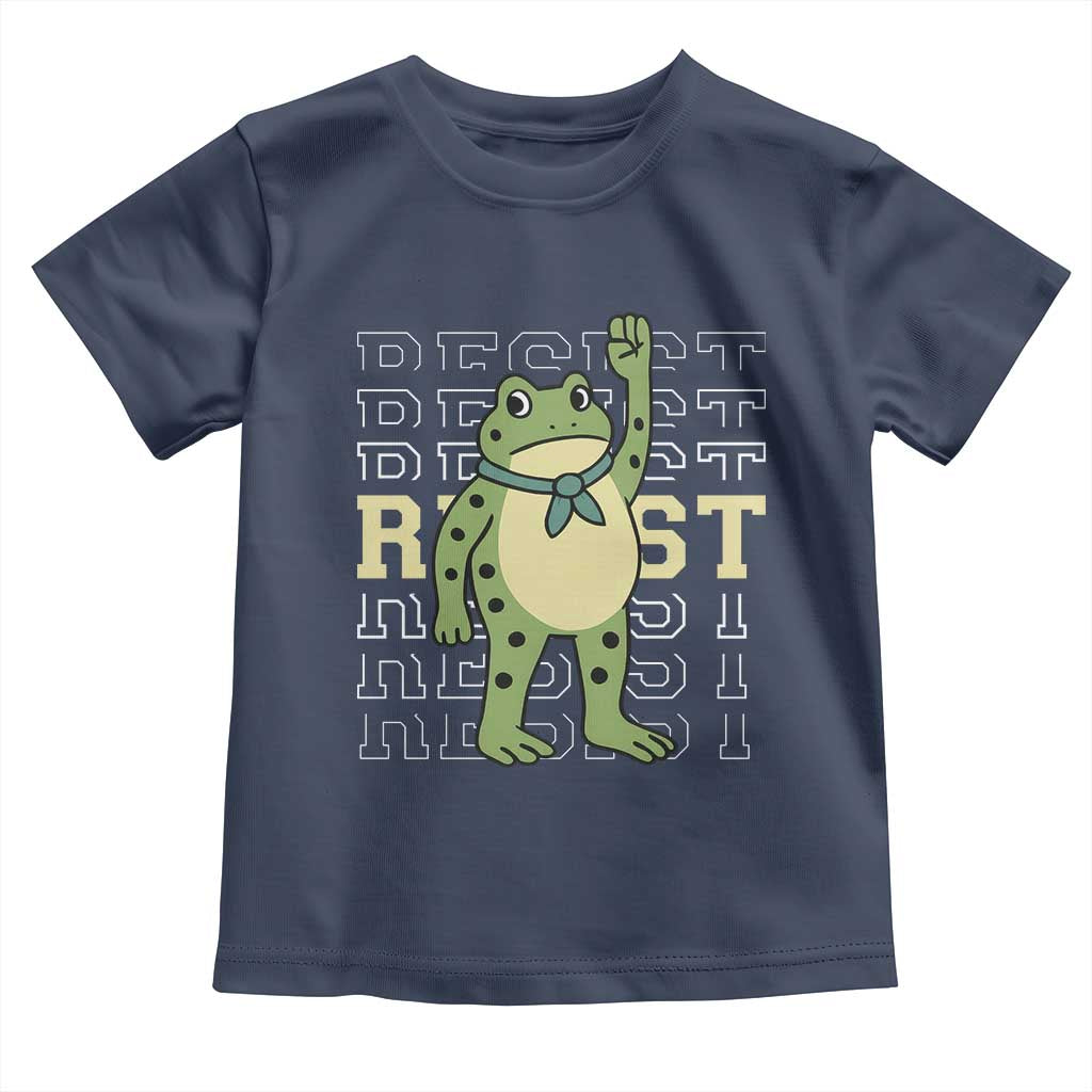 Resist Raised Fist Frog Toddler T Shirt Portland Protest Freedom Fighter - Wonder Print Shop