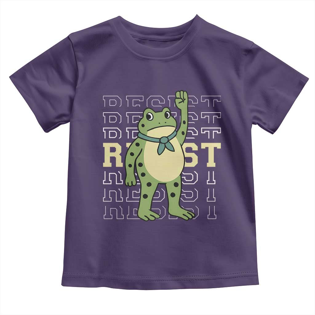 Resist Raised Fist Frog Toddler T Shirt Portland Protest Freedom Fighter - Wonder Print Shop