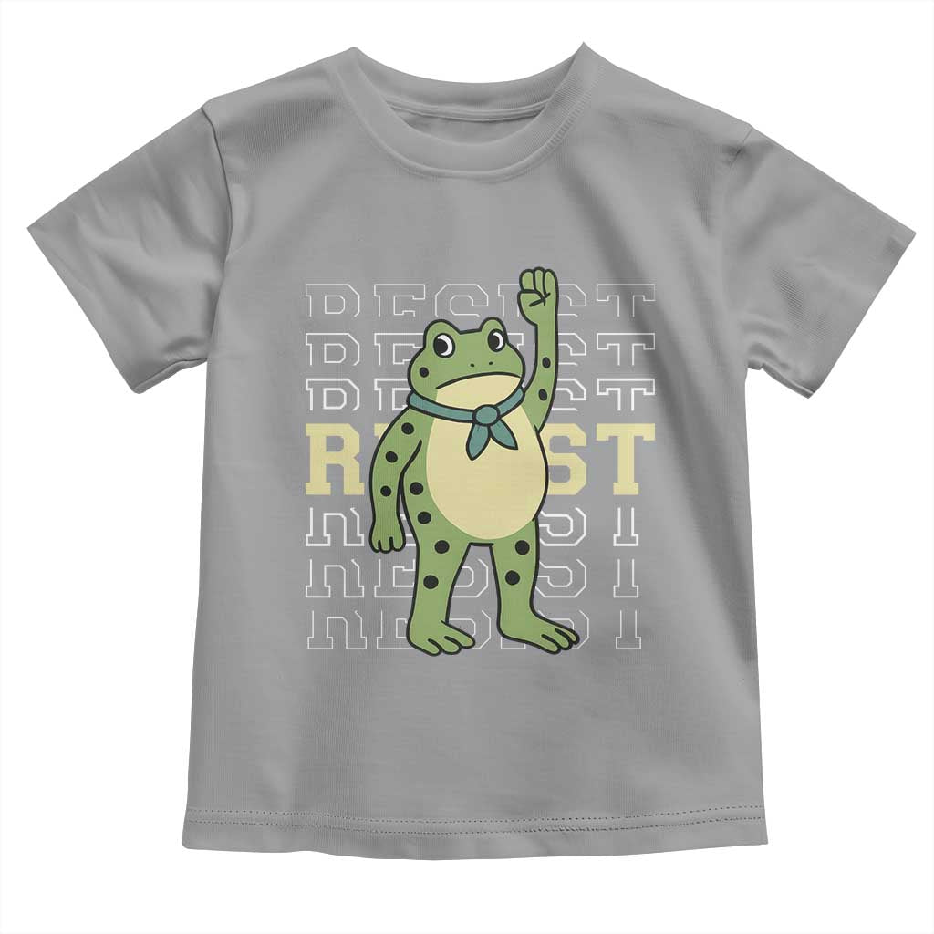 Resist Raised Fist Frog Toddler T Shirt Portland Protest Freedom Fighter - Wonder Print Shop