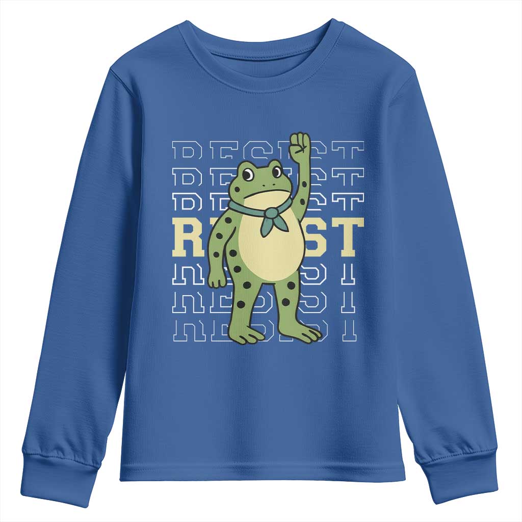 Resist Raised Fist Frog Youth Sweatshirt Portland Protest Freedom Fighter - Wonder Print Shop