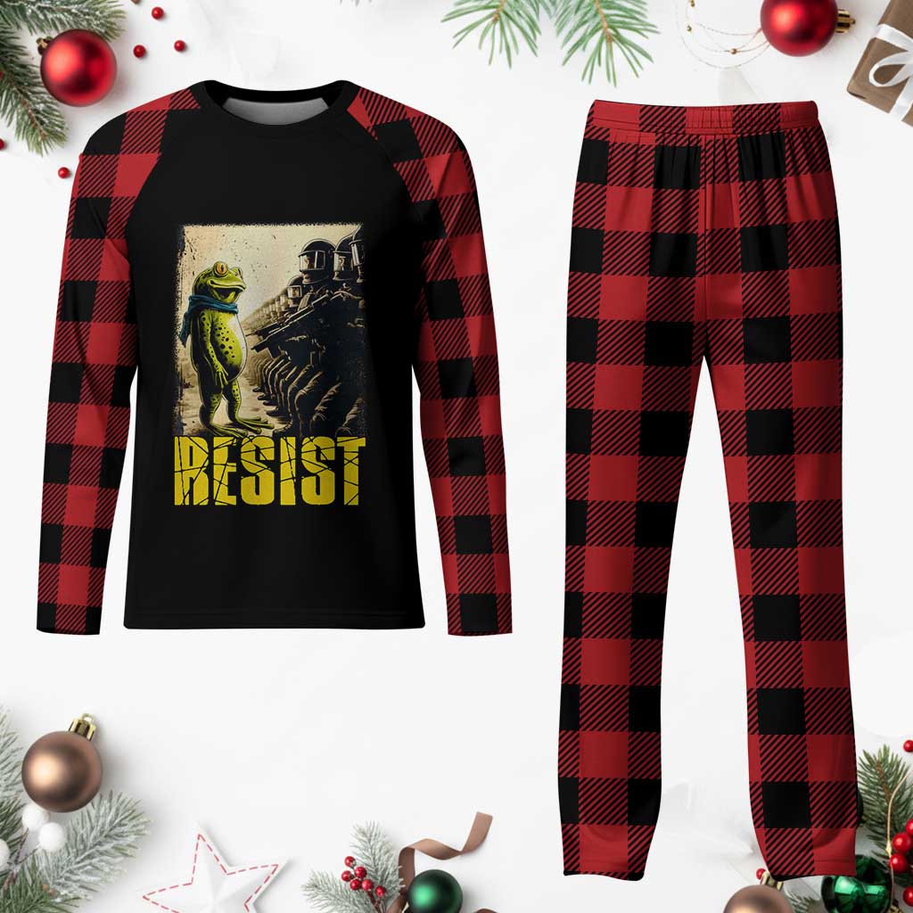 Resist Frog Plaid Pajama Set Stand Against Free Portland Protest - Wonder Print Shop