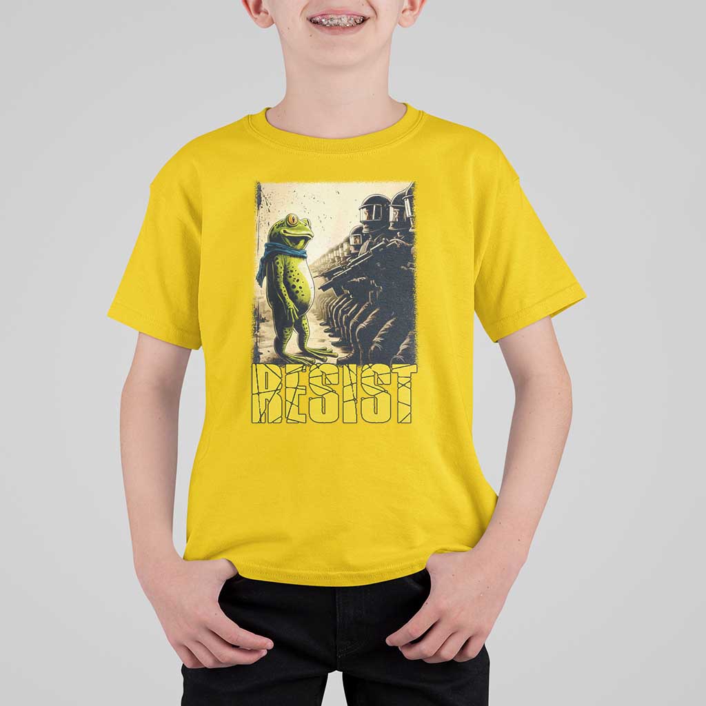 Resist Frog T Shirt For Kid Stand Against Free Portland Protest - Wonder Print Shop