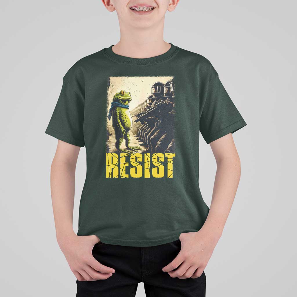 Resist Frog T Shirt For Kid Stand Against Free Portland Protest - Wonder Print Shop