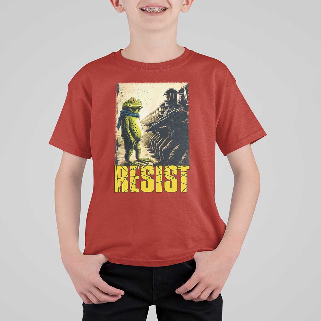 Resist Frog T Shirt For Kid Stand Against Free Portland Protest - Wonder Print Shop