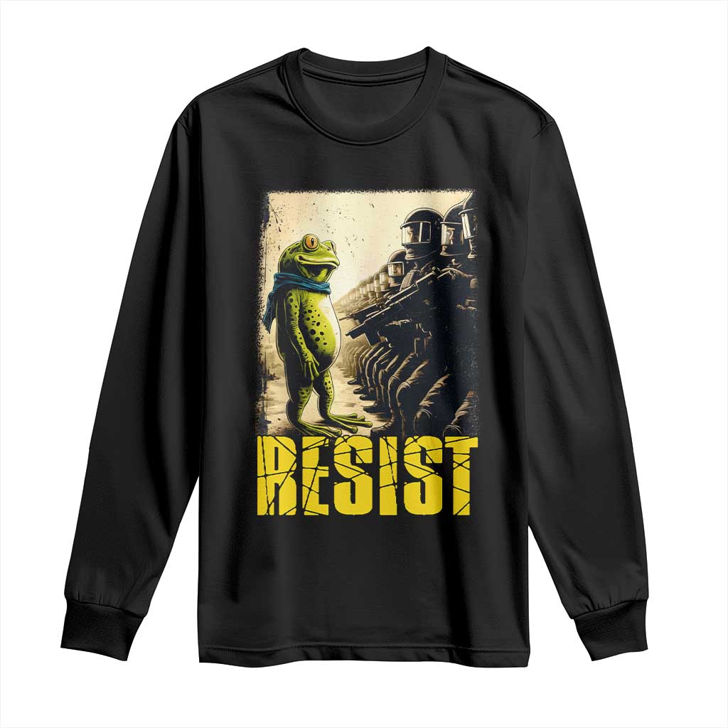 Resist Frog Long Sleeve Shirt Stand Against Free Portland Protest - Wonder Print Shop