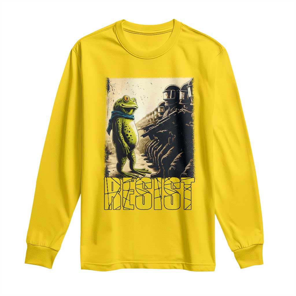 Resist Frog Long Sleeve Shirt Stand Against Free Portland Protest - Wonder Print Shop
