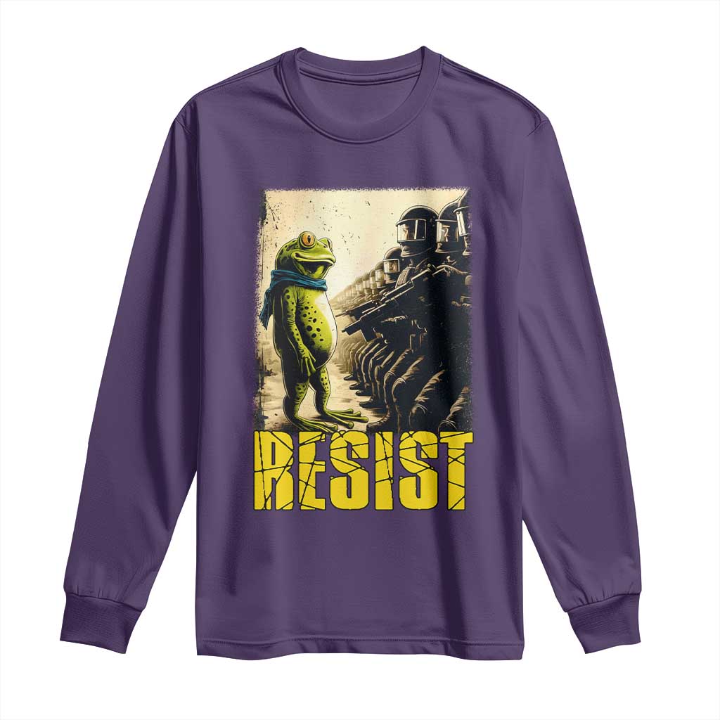 Resist Frog Long Sleeve Shirt Stand Against Free Portland Protest - Wonder Print Shop