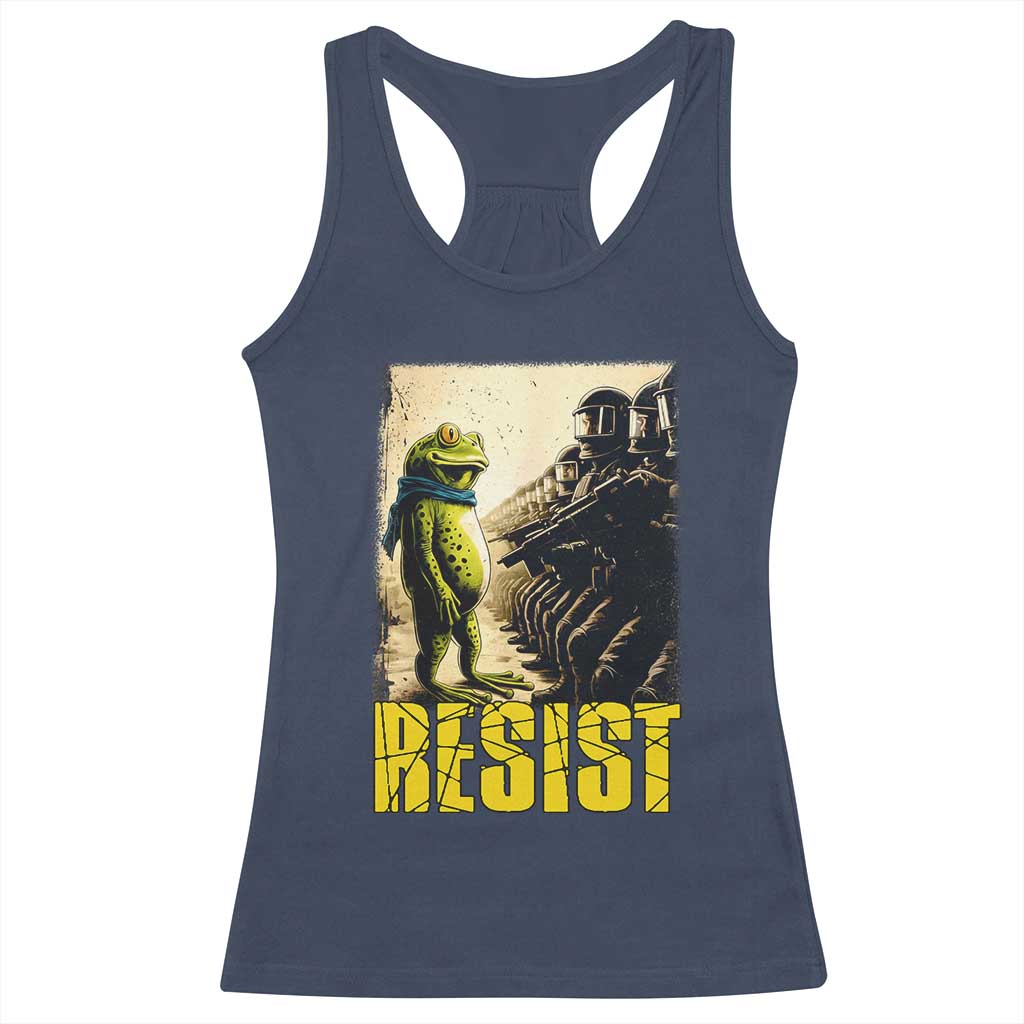 Resist Frog Racerback Tank Top Stand Against Free Portland Protest - Wonder Print Shop