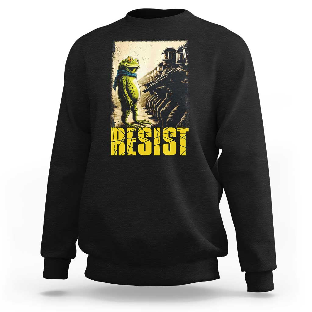 Resist Frog Sweatshirt Stand Against Free Portland Protest - Wonder Print Shop