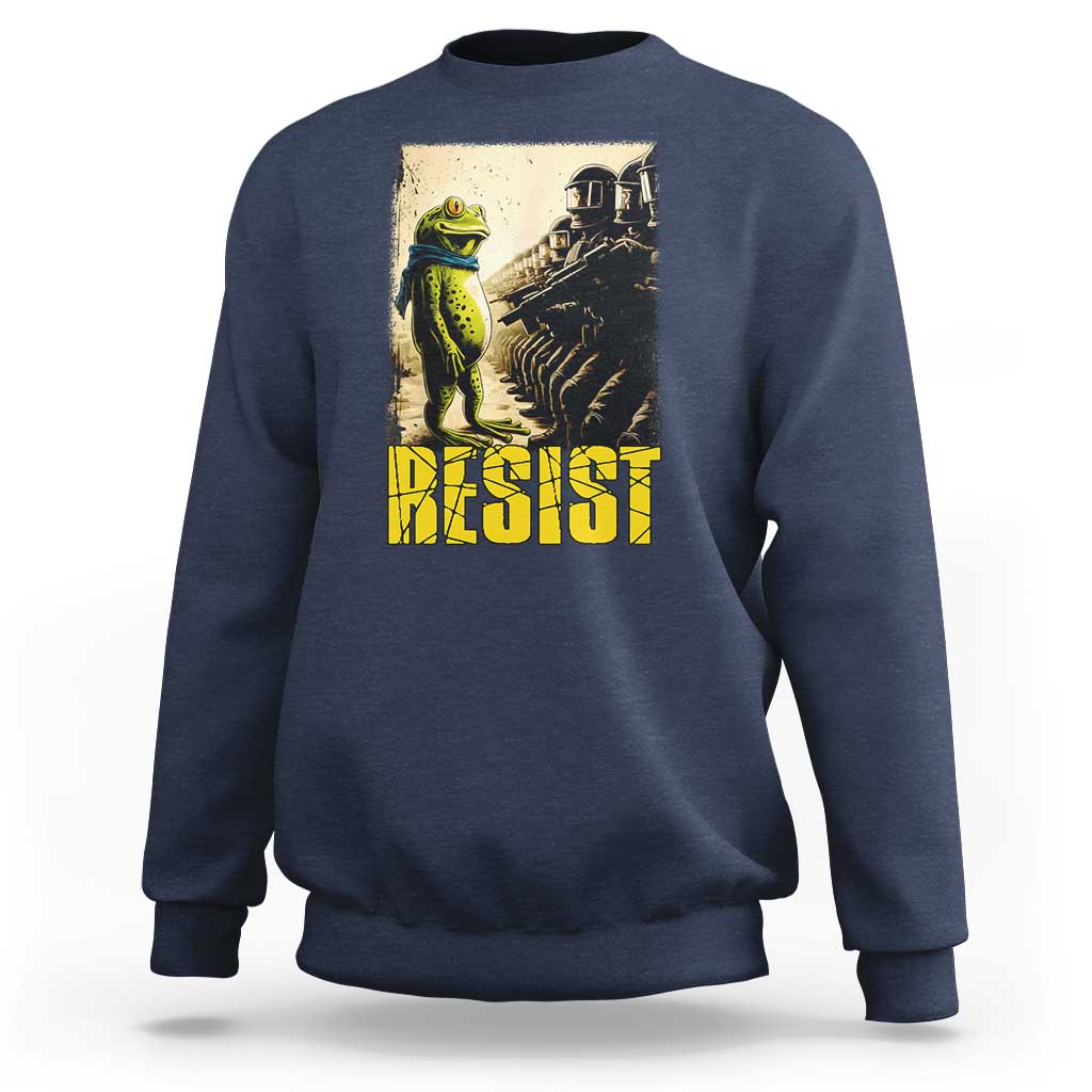 Resist Frog Sweatshirt Stand Against Free Portland Protest - Wonder Print Shop