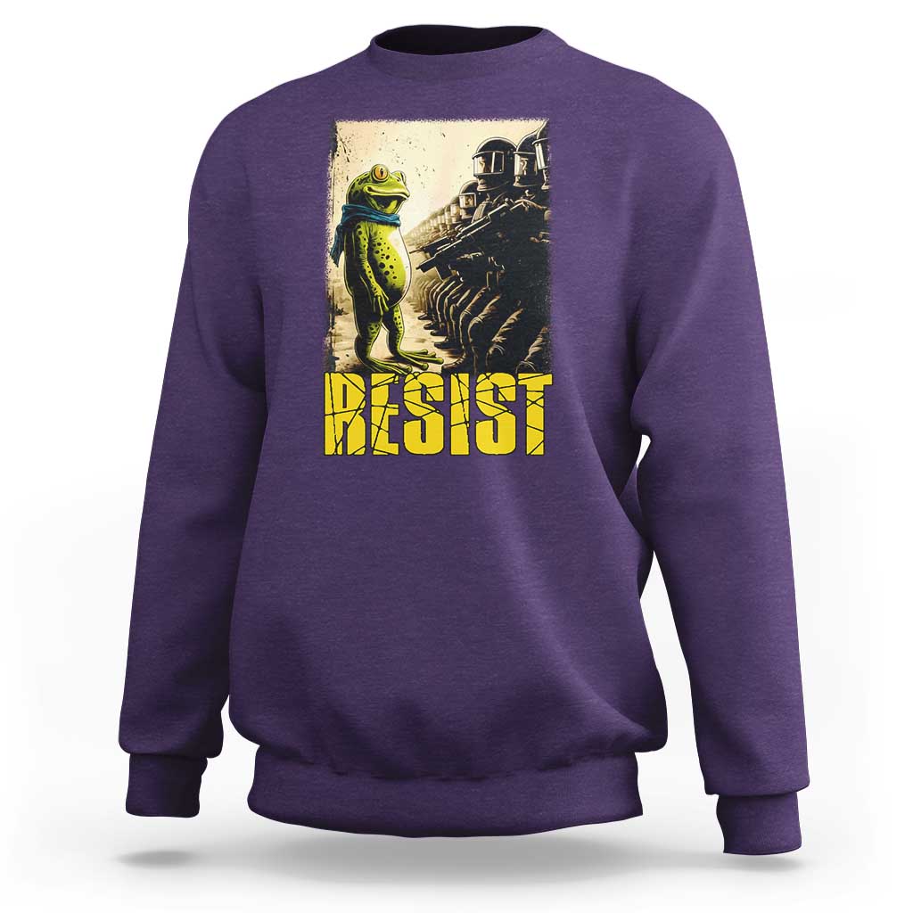 Resist Frog Sweatshirt Stand Against Free Portland Protest - Wonder Print Shop