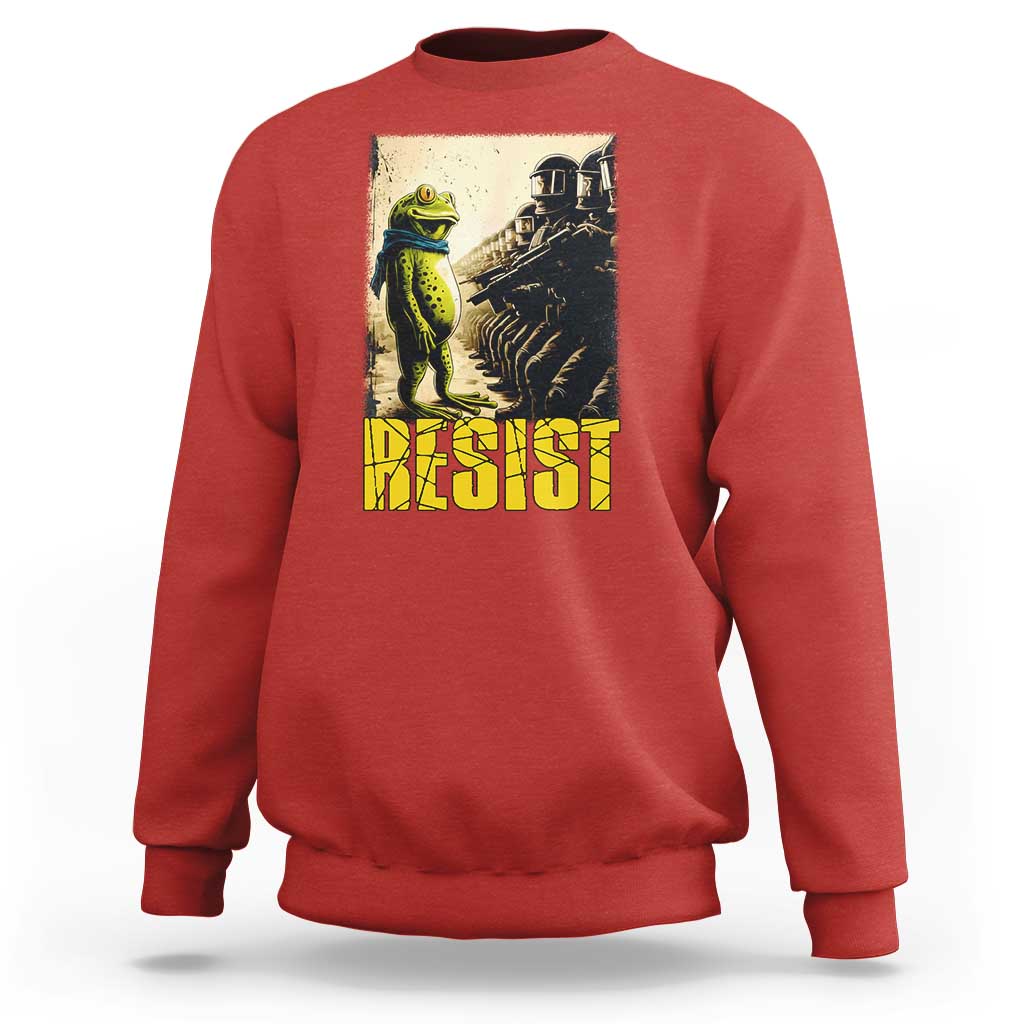 Resist Frog Sweatshirt Stand Against Free Portland Protest - Wonder Print Shop