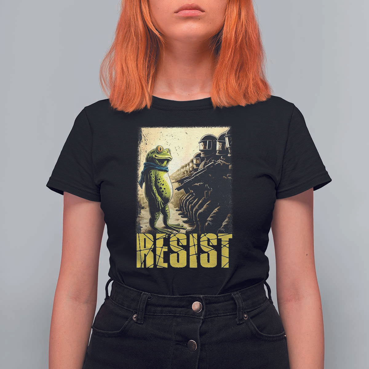 Resist Frog T Shirt For Women Stand Against Free Portland Protest - Wonder Print Shop