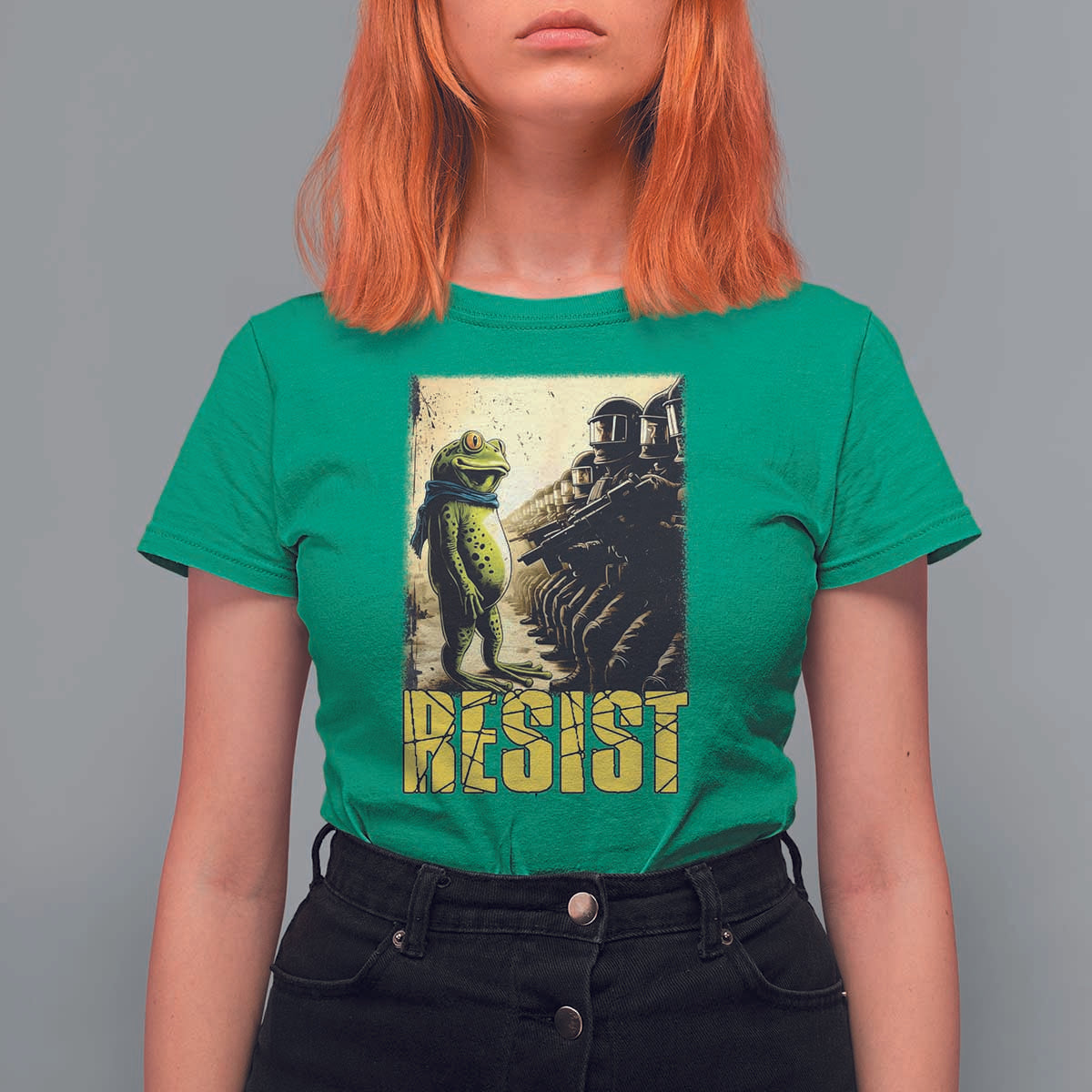 Resist Frog T Shirt For Women Stand Against Free Portland Protest - Wonder Print Shop