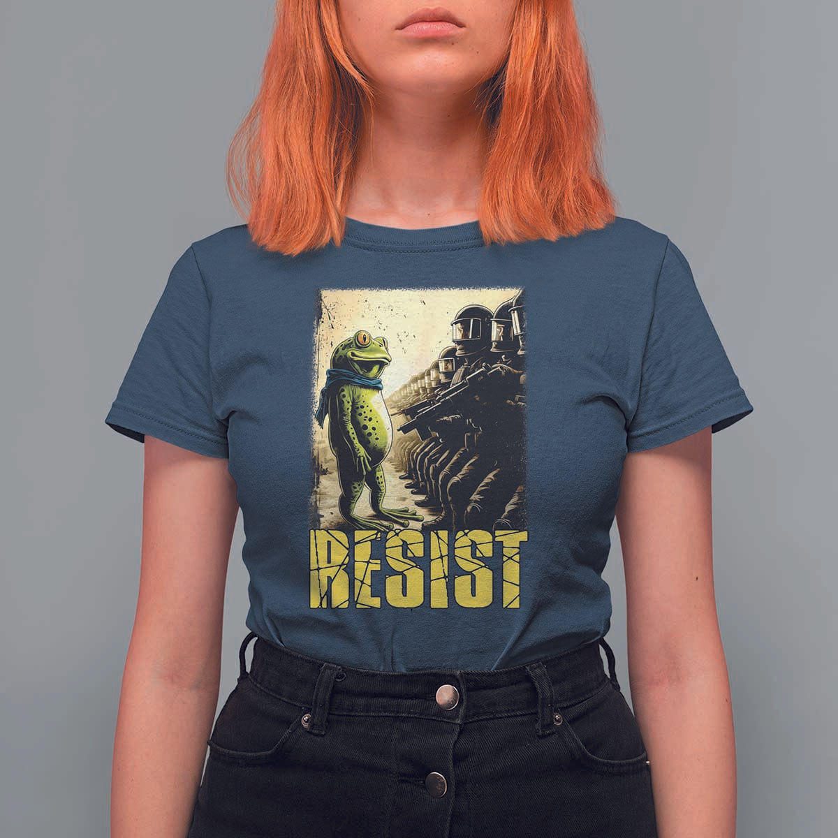 Resist Frog T Shirt For Women Stand Against Free Portland Protest - Wonder Print Shop