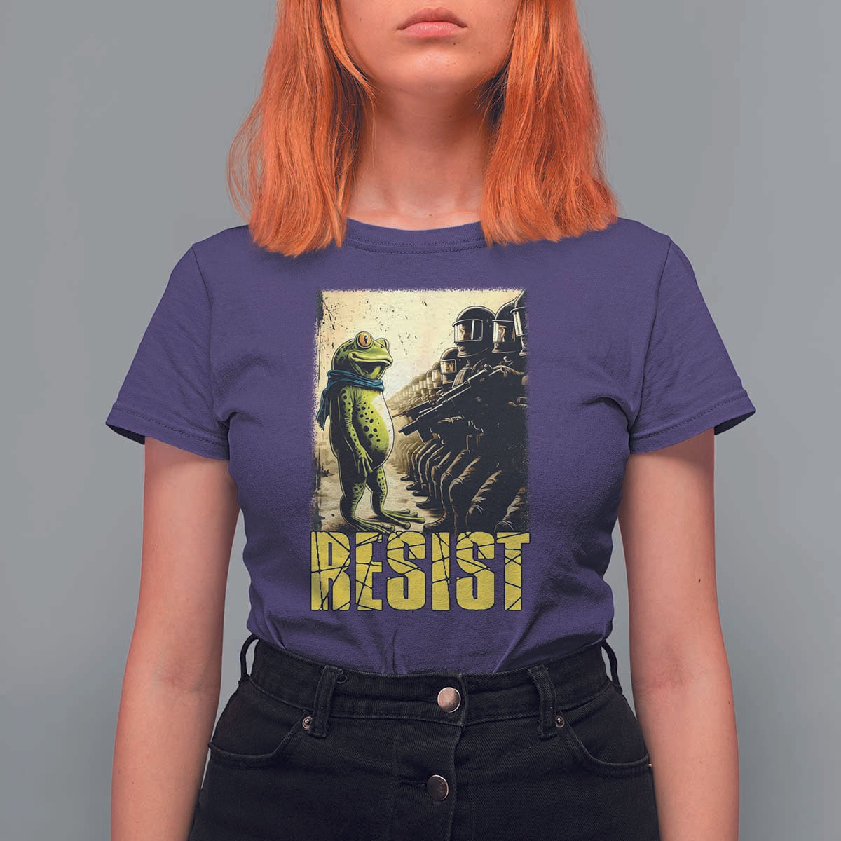 Resist Frog T Shirt For Women Stand Against Free Portland Protest - Wonder Print Shop