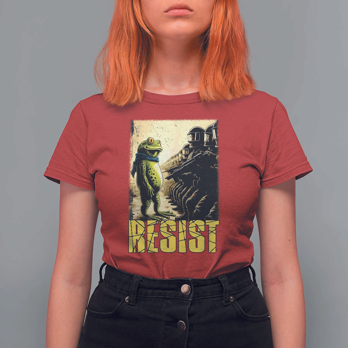 Resist Frog T Shirt For Women Stand Against Free Portland Protest - Wonder Print Shop