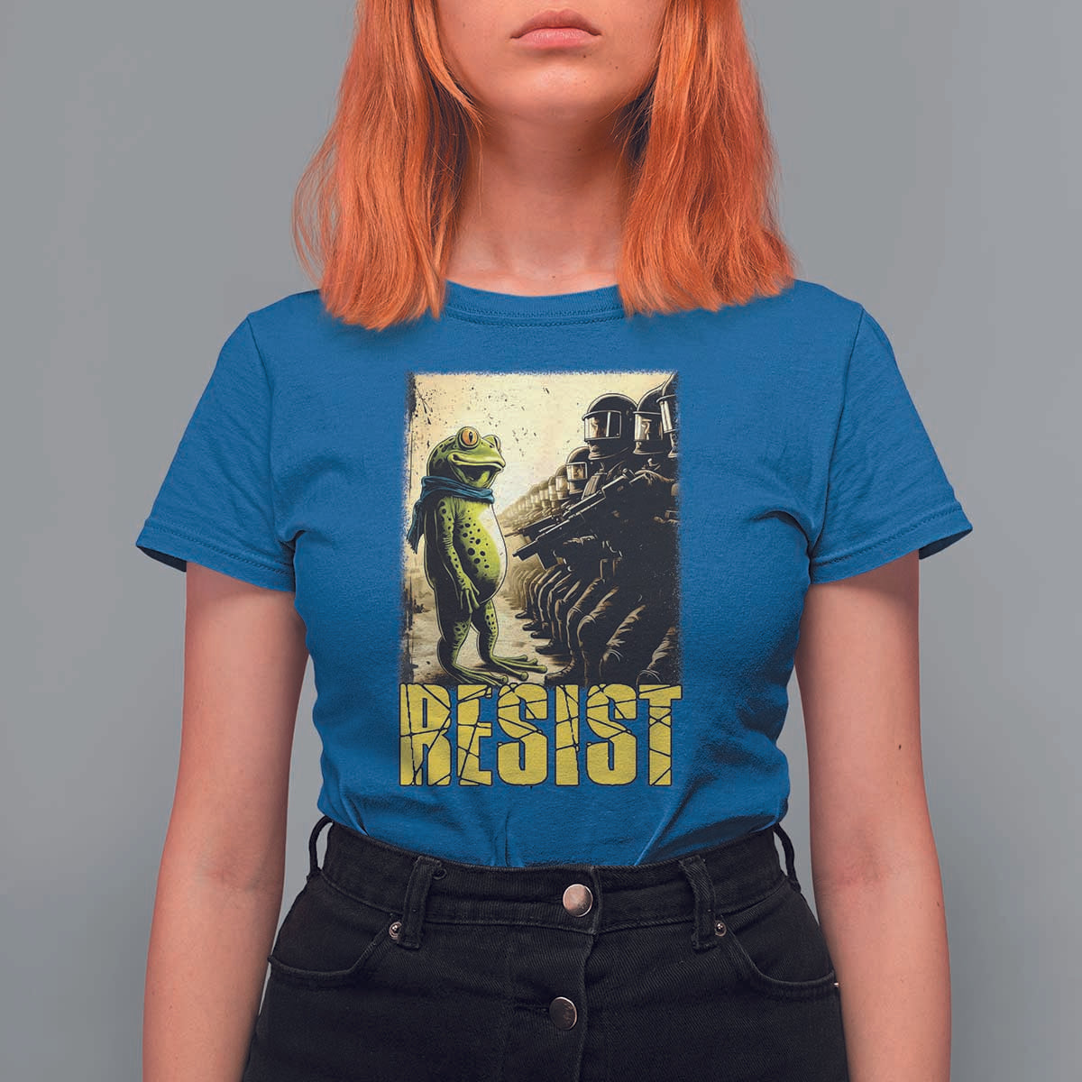 Resist Frog T Shirt For Women Stand Against Free Portland Protest - Wonder Print Shop