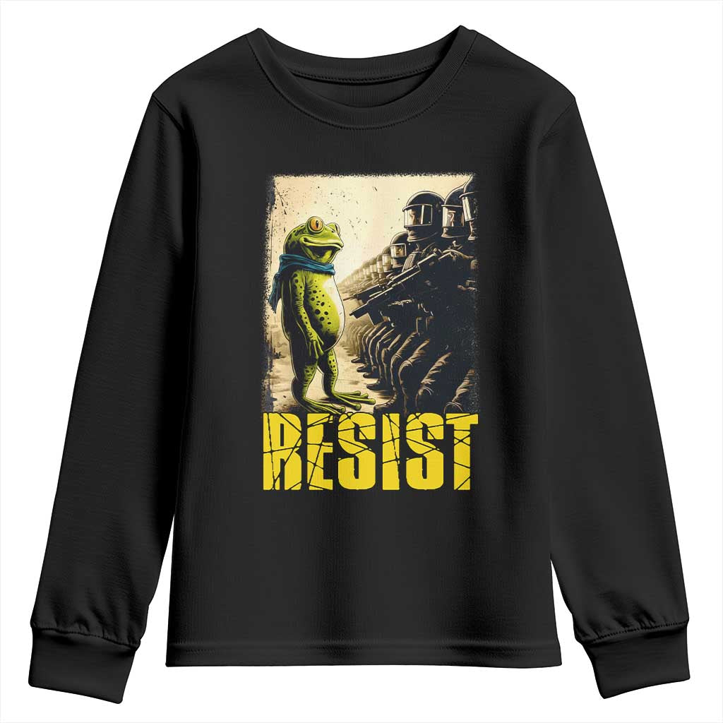 Resist Frog Youth Sweatshirt Stand Against Free Portland Protest - Wonder Print Shop