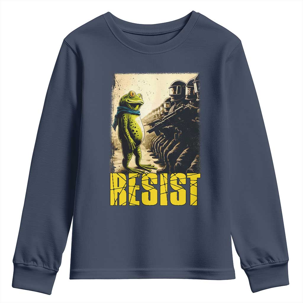 Resist Frog Youth Sweatshirt Stand Against Free Portland Protest - Wonder Print Shop