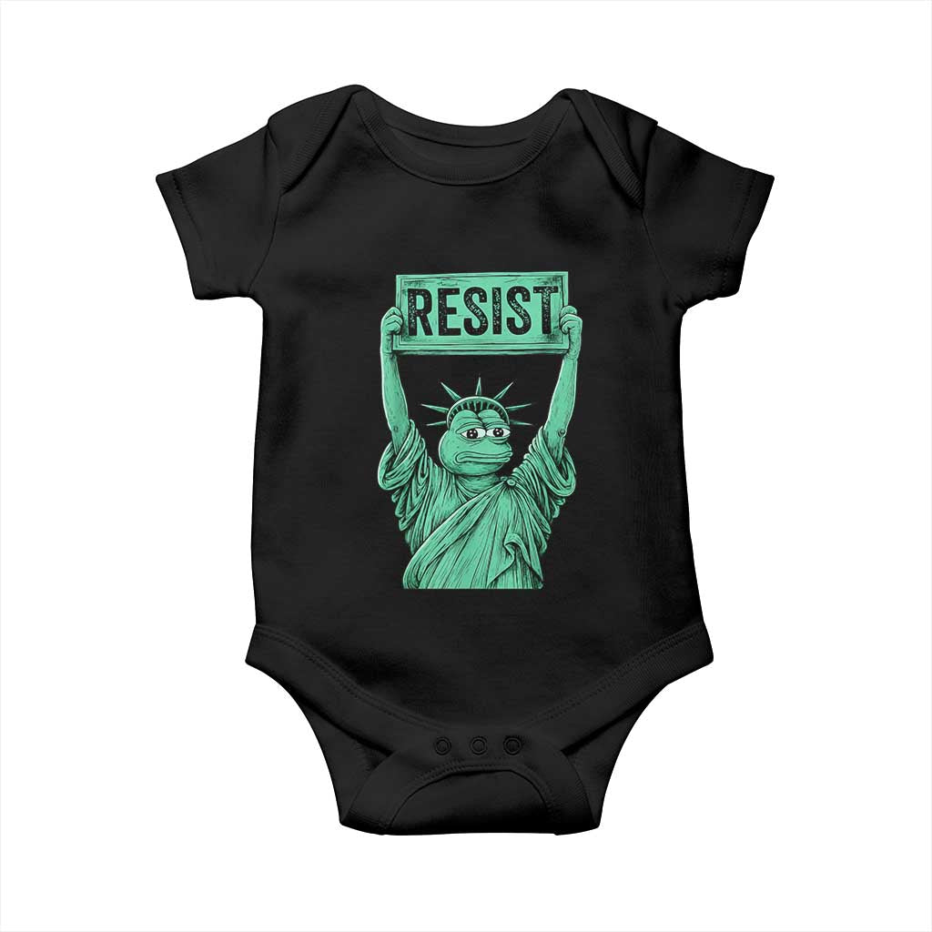 Funny Liberty Frog Meme Resist Baby Onesie Portland Frogs Protest Freedom Fighter - Wonder Print Shop