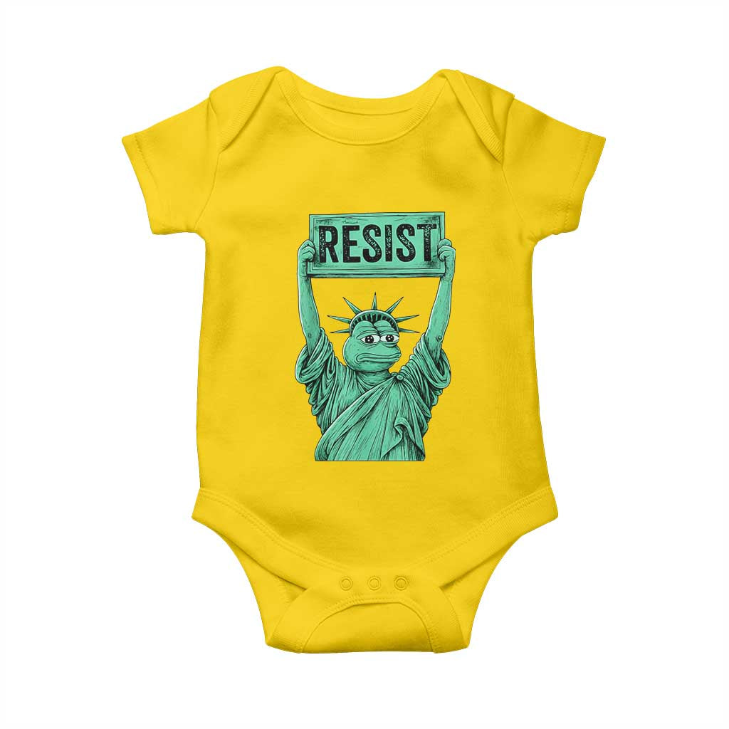 Funny Liberty Frog Meme Resist Baby Onesie Portland Frogs Protest Freedom Fighter - Wonder Print Shop