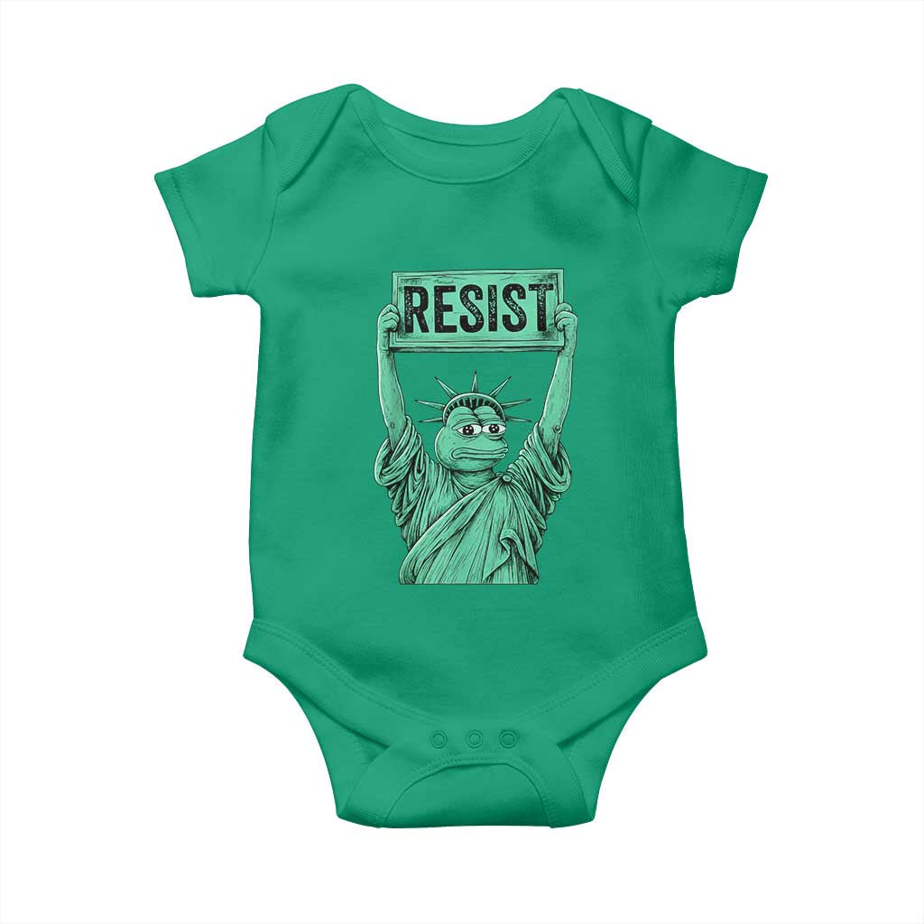 Funny Liberty Frog Meme Resist Baby Onesie Portland Frogs Protest Freedom Fighter - Wonder Print Shop