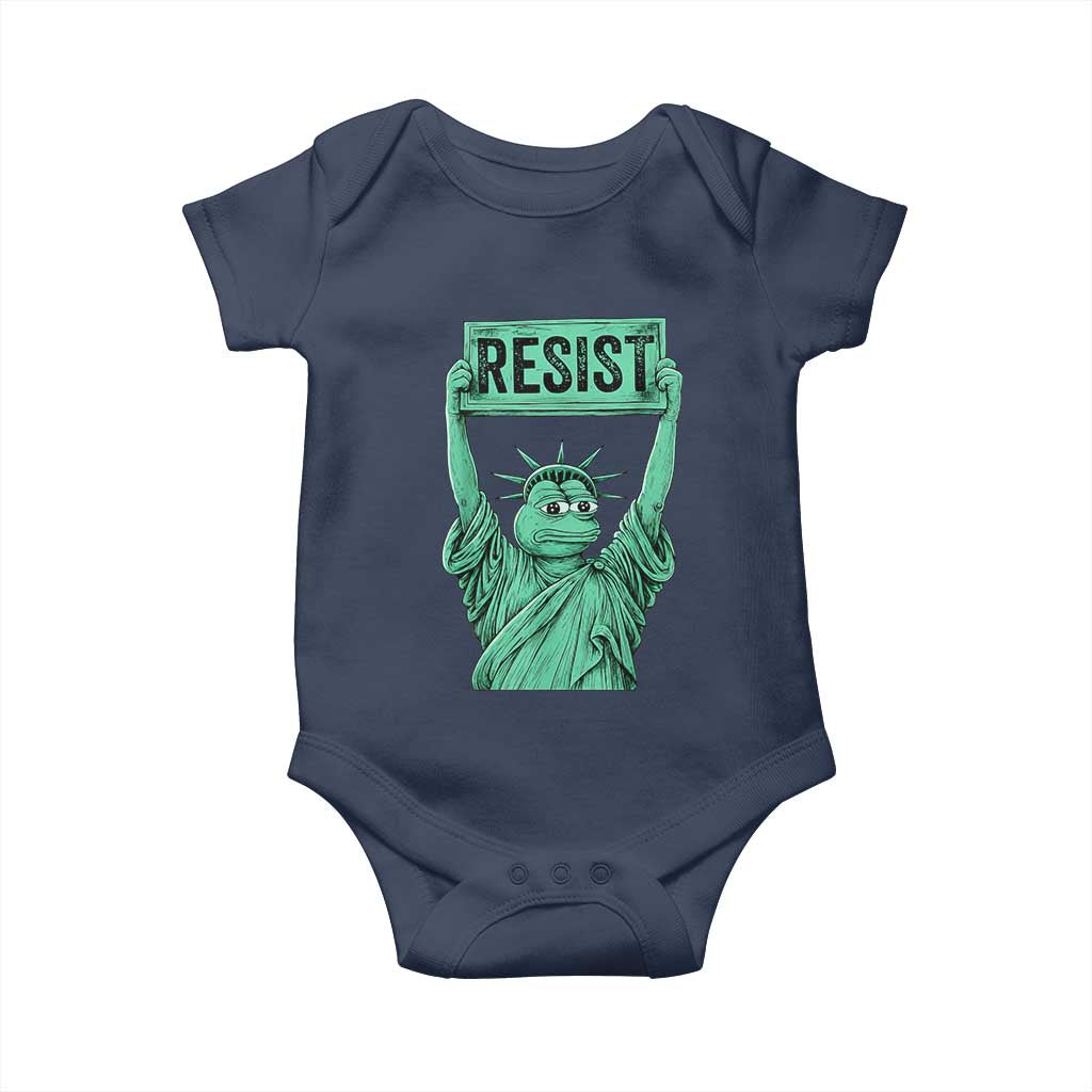 Funny Liberty Frog Meme Resist Baby Onesie Portland Frogs Protest Freedom Fighter - Wonder Print Shop