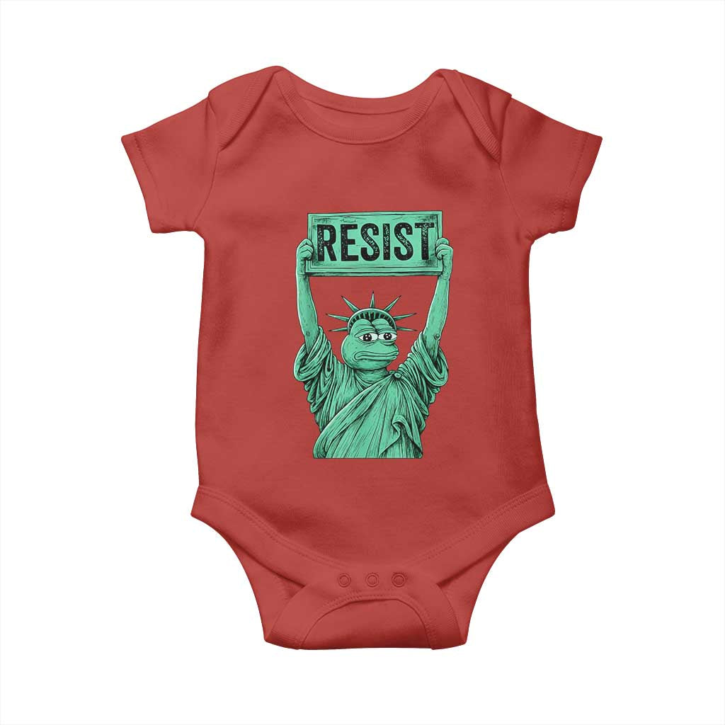 Funny Liberty Frog Meme Resist Baby Onesie Portland Frogs Protest Freedom Fighter - Wonder Print Shop