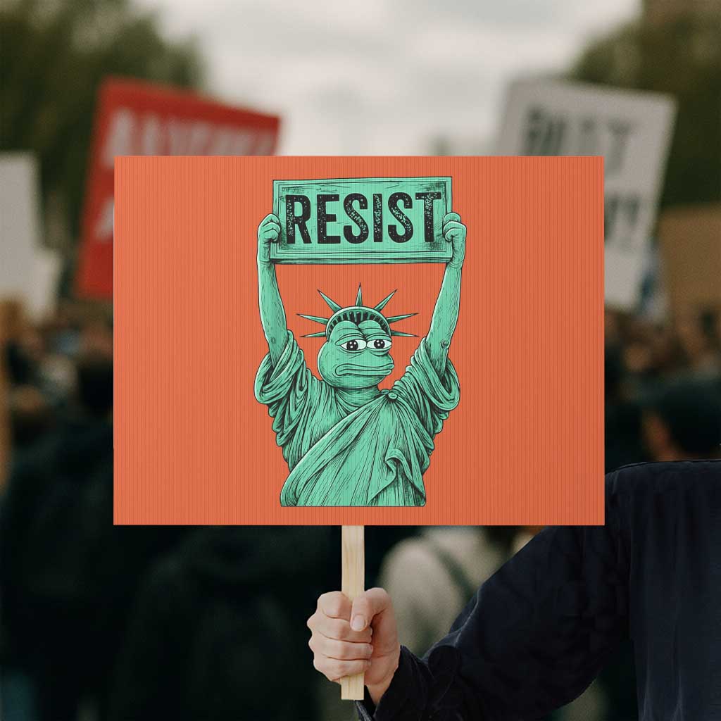 Funny Liberty Frog Meme Resist Protest Sign Portland Frogs Protest Freedom Fighter - Wonder Print Shop