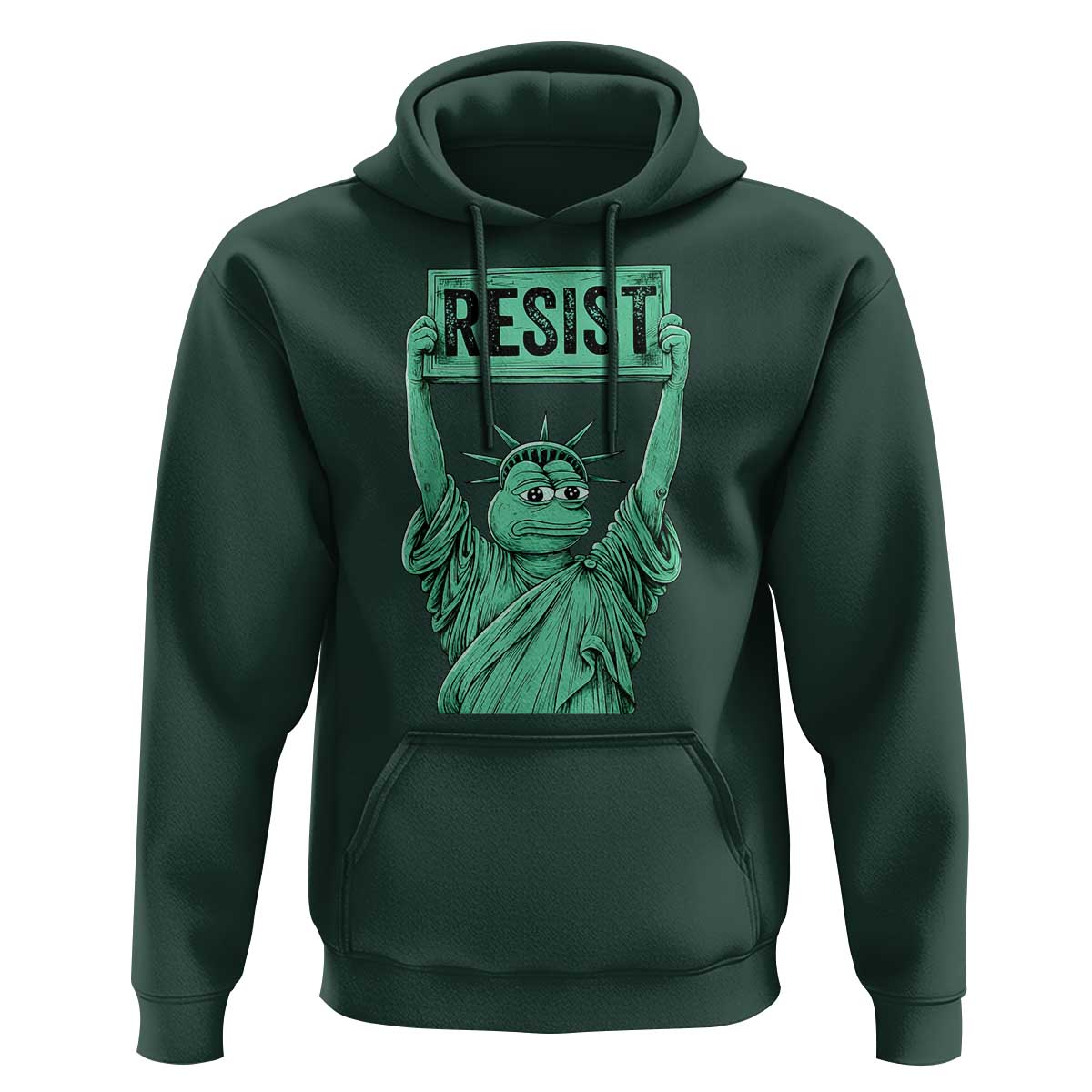 Funny Liberty Frog Meme Resist Hoodie Portland Frogs Protest Freedom Fighter - Wonder Print Shop