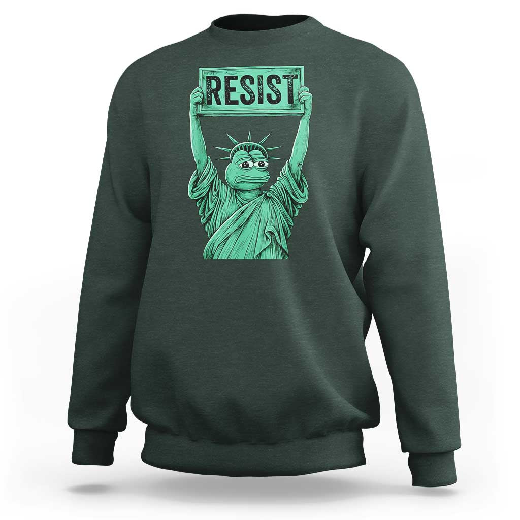 Funny Liberty Frog Meme Resist Sweatshirt Portland Frogs Protest Freedom Fighter - Wonder Print Shop