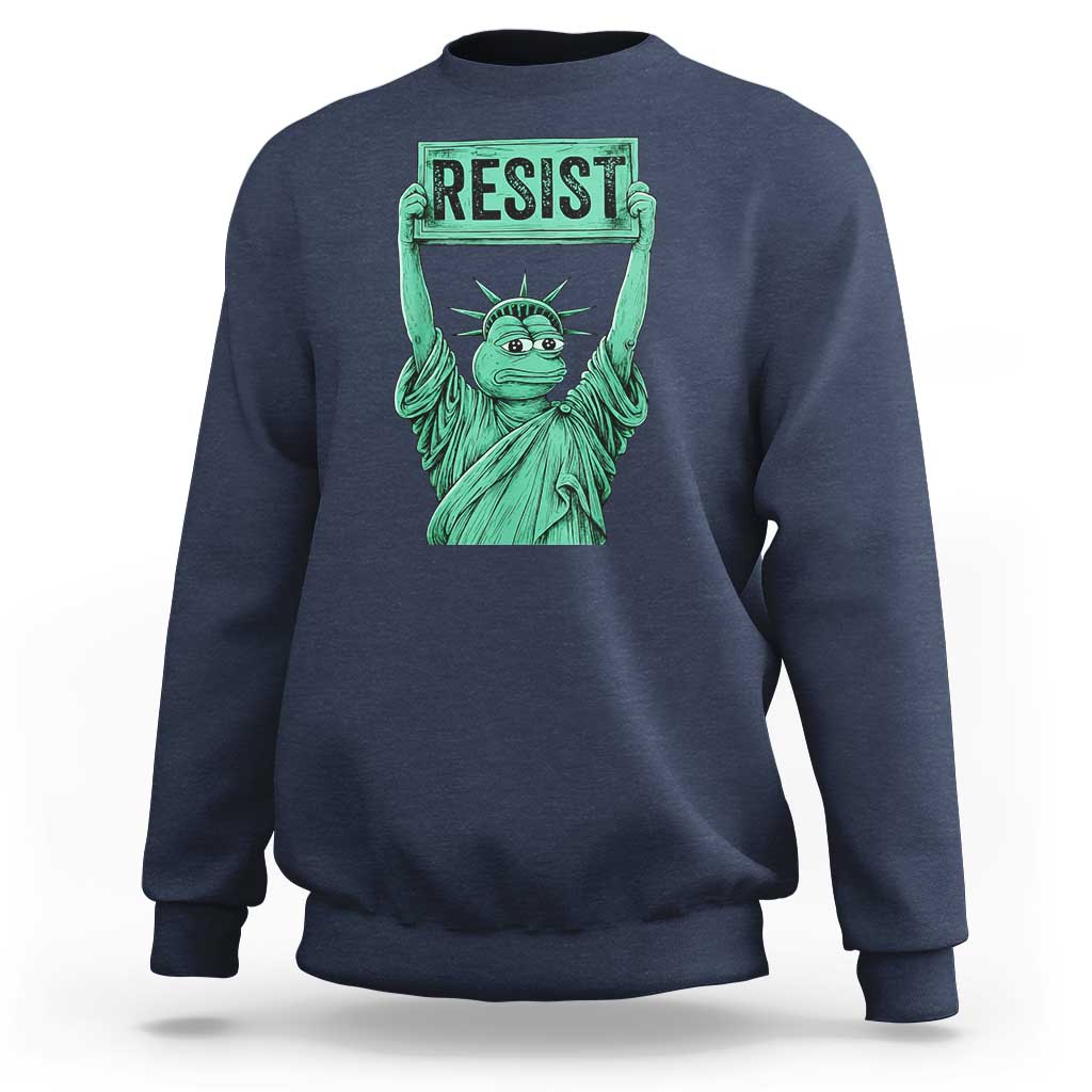 Funny Liberty Frog Meme Resist Sweatshirt Portland Frogs Protest Freedom Fighter - Wonder Print Shop