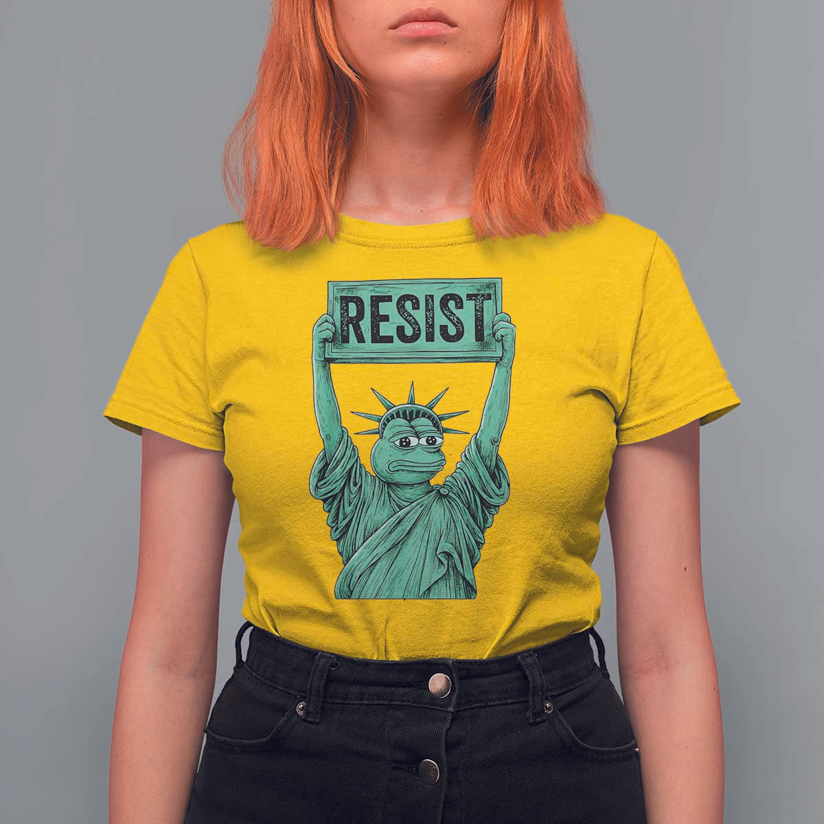Funny Liberty Frog Meme Resist T Shirt For Women Portland Frogs Protest Freedom Fighter - Wonder Print Shop