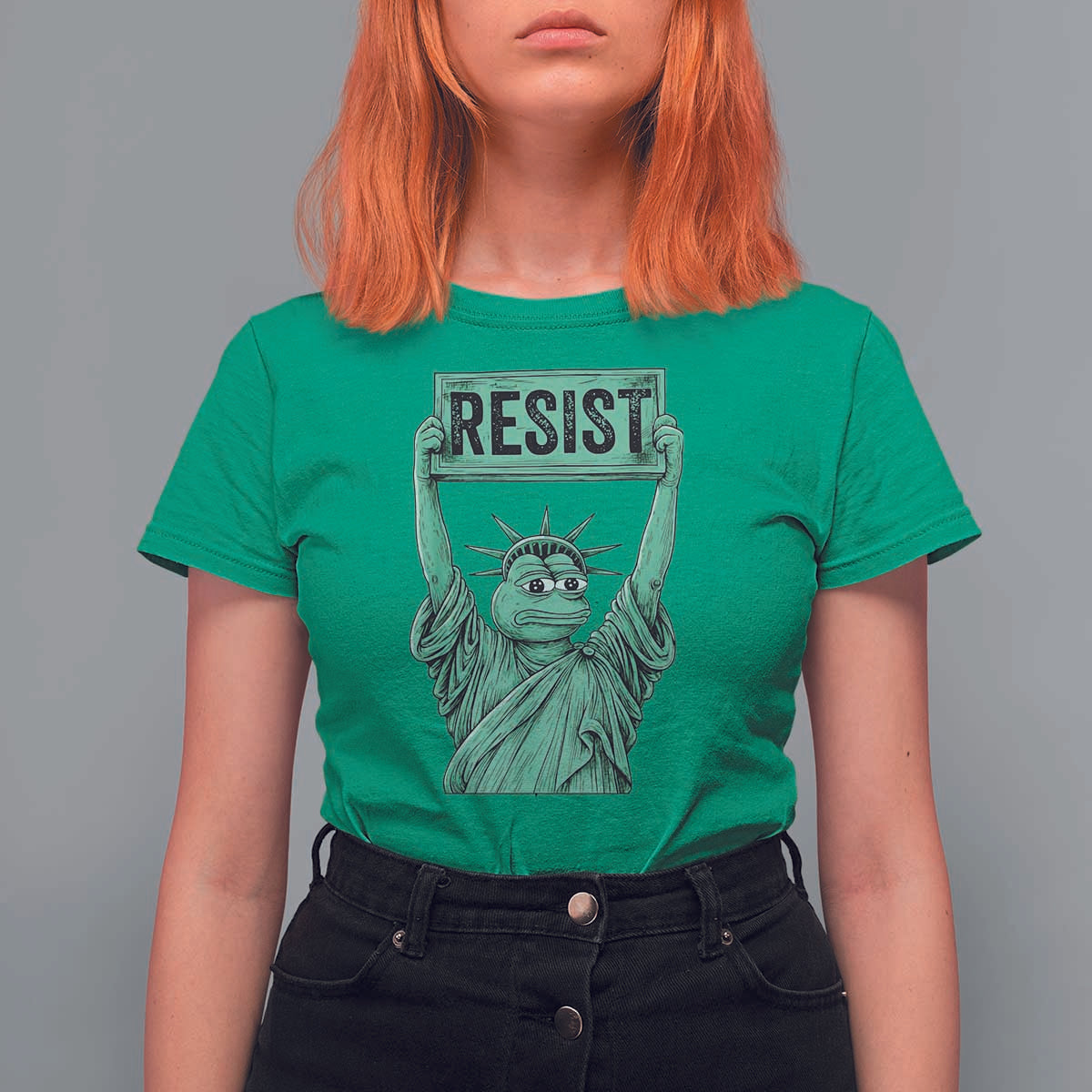 Funny Liberty Frog Meme Resist T Shirt For Women Portland Frogs Protest Freedom Fighter - Wonder Print Shop