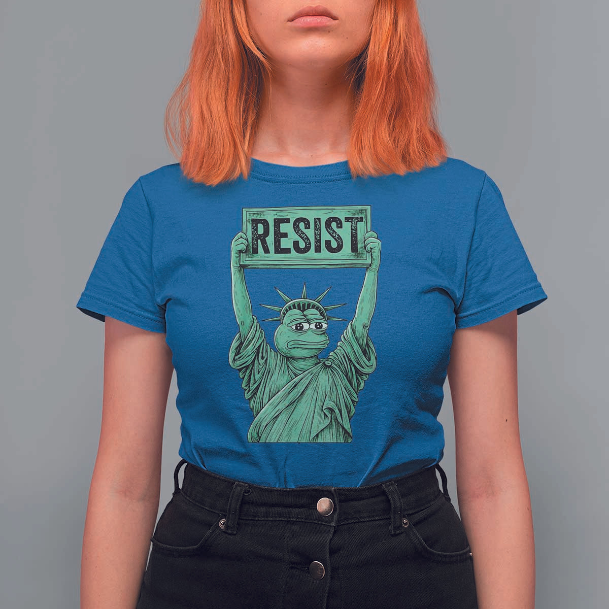 Funny Liberty Frog Meme Resist T Shirt For Women Portland Frogs Protest Freedom Fighter - Wonder Print Shop