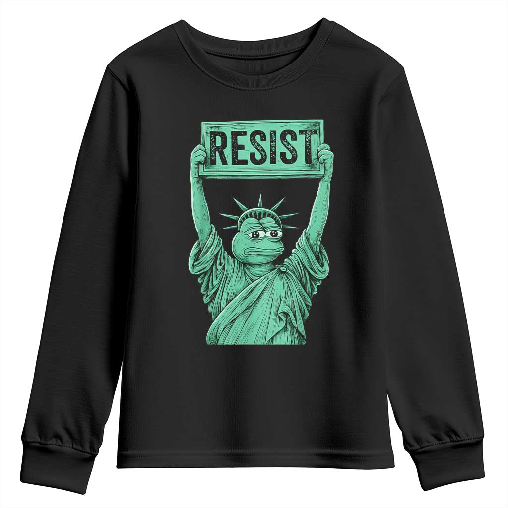 Funny Liberty Frog Meme Resist Youth Sweatshirt Portland Frogs Protest Freedom Fighter - Wonder Print Shop
