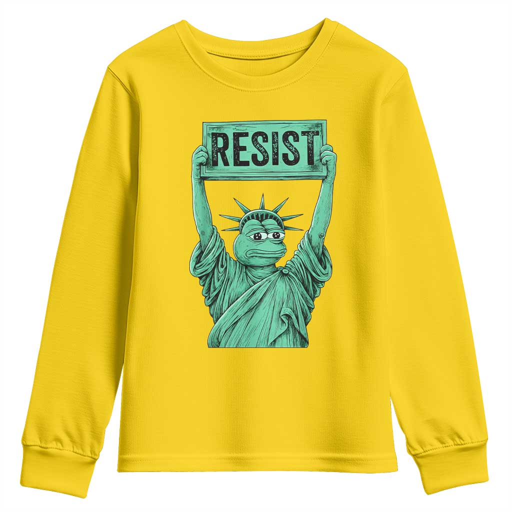 Funny Liberty Frog Meme Resist Youth Sweatshirt Portland Frogs Protest Freedom Fighter - Wonder Print Shop