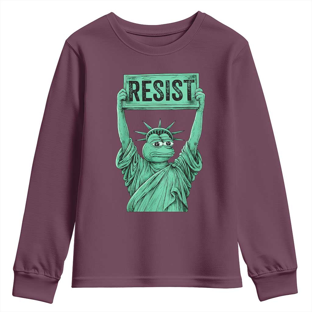 Funny Liberty Frog Meme Resist Youth Sweatshirt Portland Frogs Protest Freedom Fighter - Wonder Print Shop