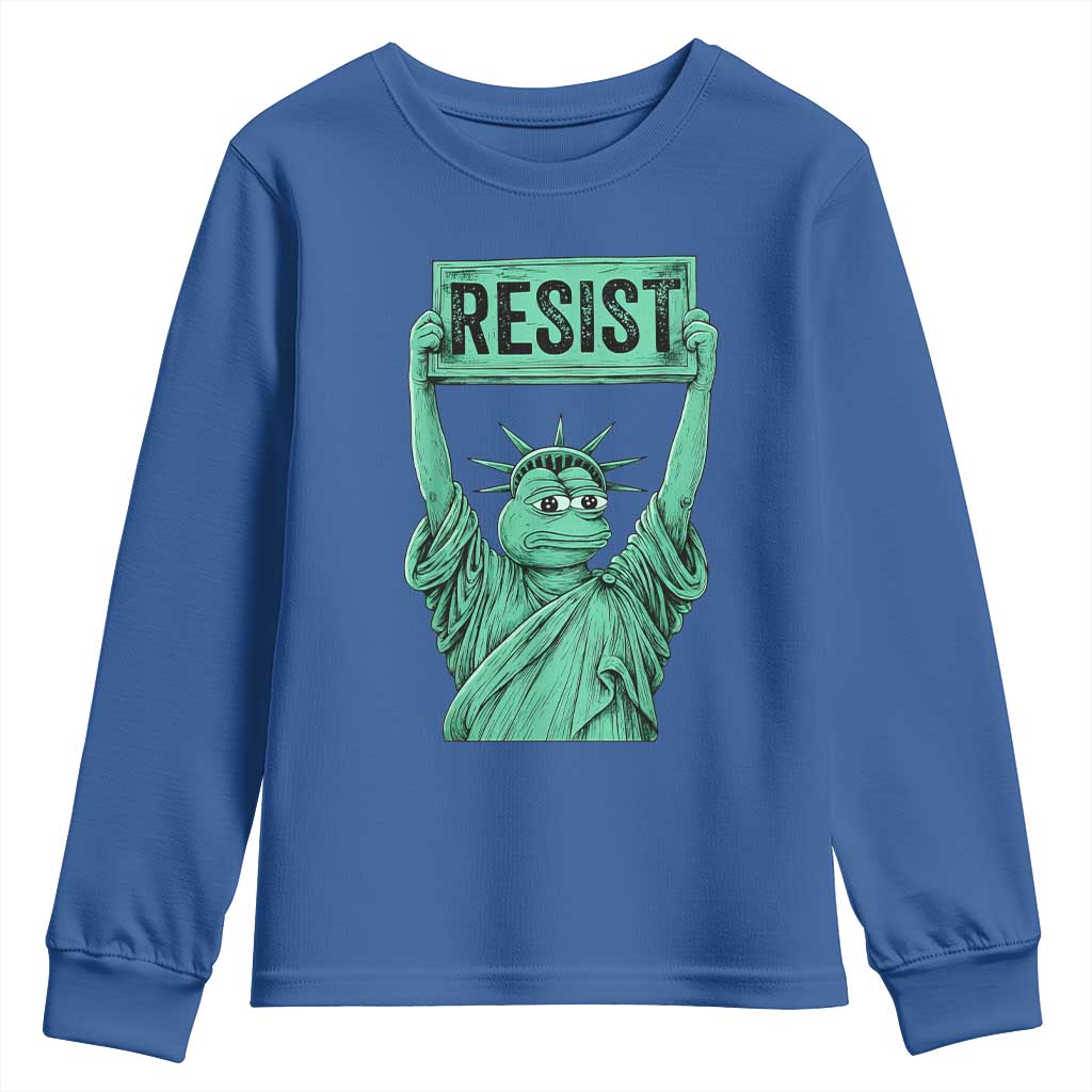 Funny Liberty Frog Meme Resist Youth Sweatshirt Portland Frogs Protest Freedom Fighter - Wonder Print Shop