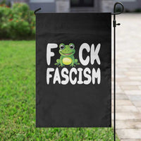 Funny Frog Fck Fascism Garden Flag Resist Protest Human Rights - Wonder Print Shop