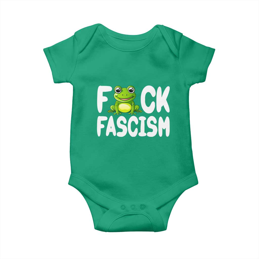 Funny Frog Fck Fascism Baby Onesie Resist Protest Human Rights - Wonder Print Shop