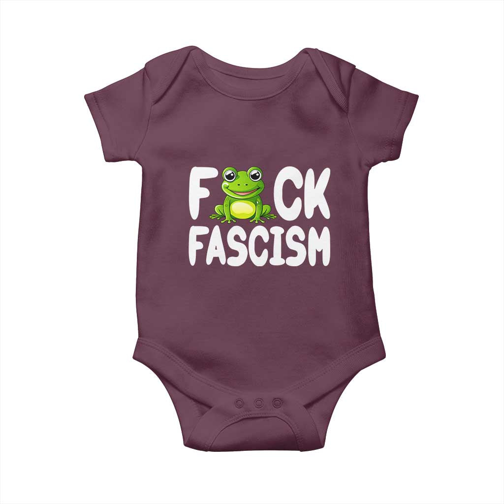 Funny Frog Fck Fascism Baby Onesie Resist Protest Human Rights - Wonder Print Shop